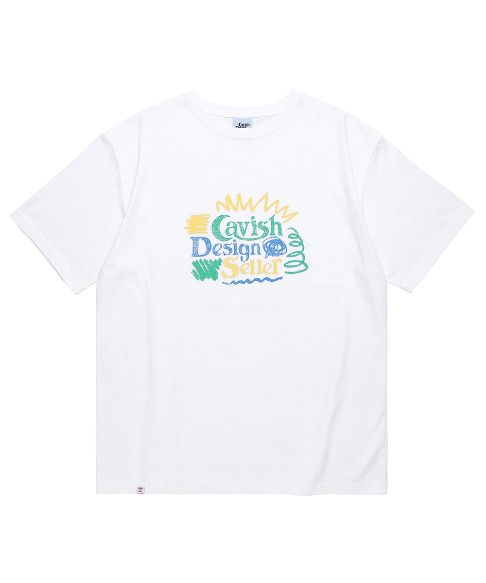 DOODLE CRAYON SS TEE[WHITE]